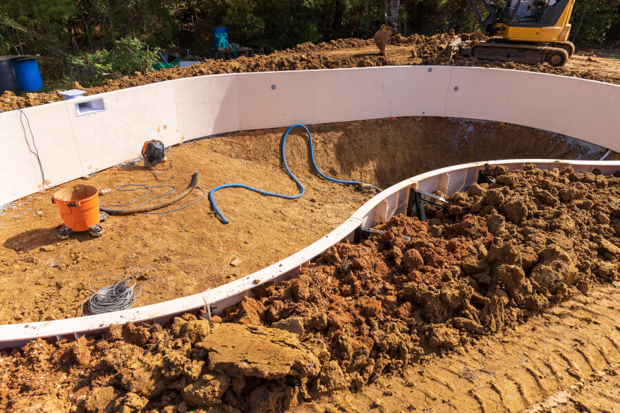 Building outdoor pool